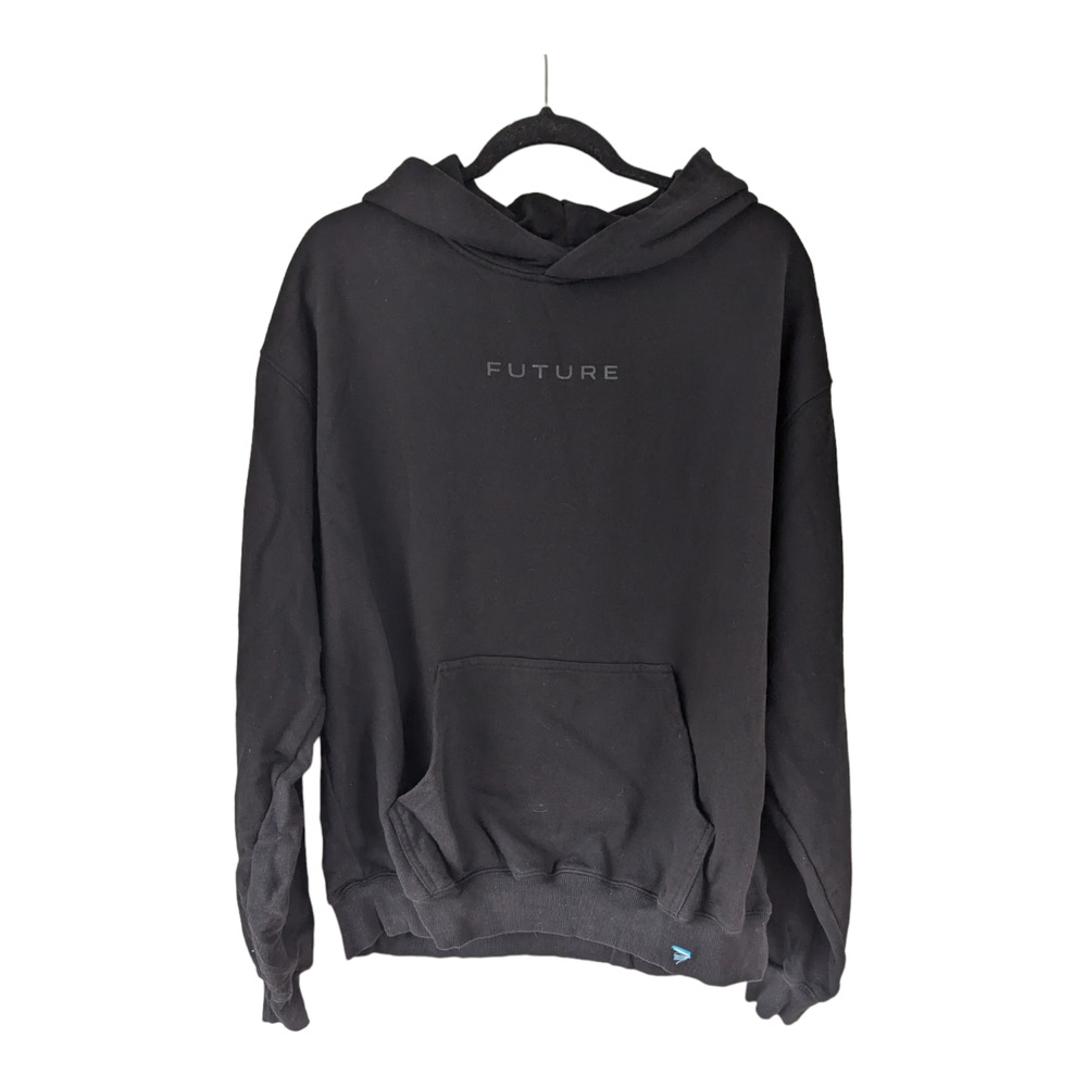 Future Mens Size Large Logo Hoodie Black 100% Cotton Pockets Long Sleeves